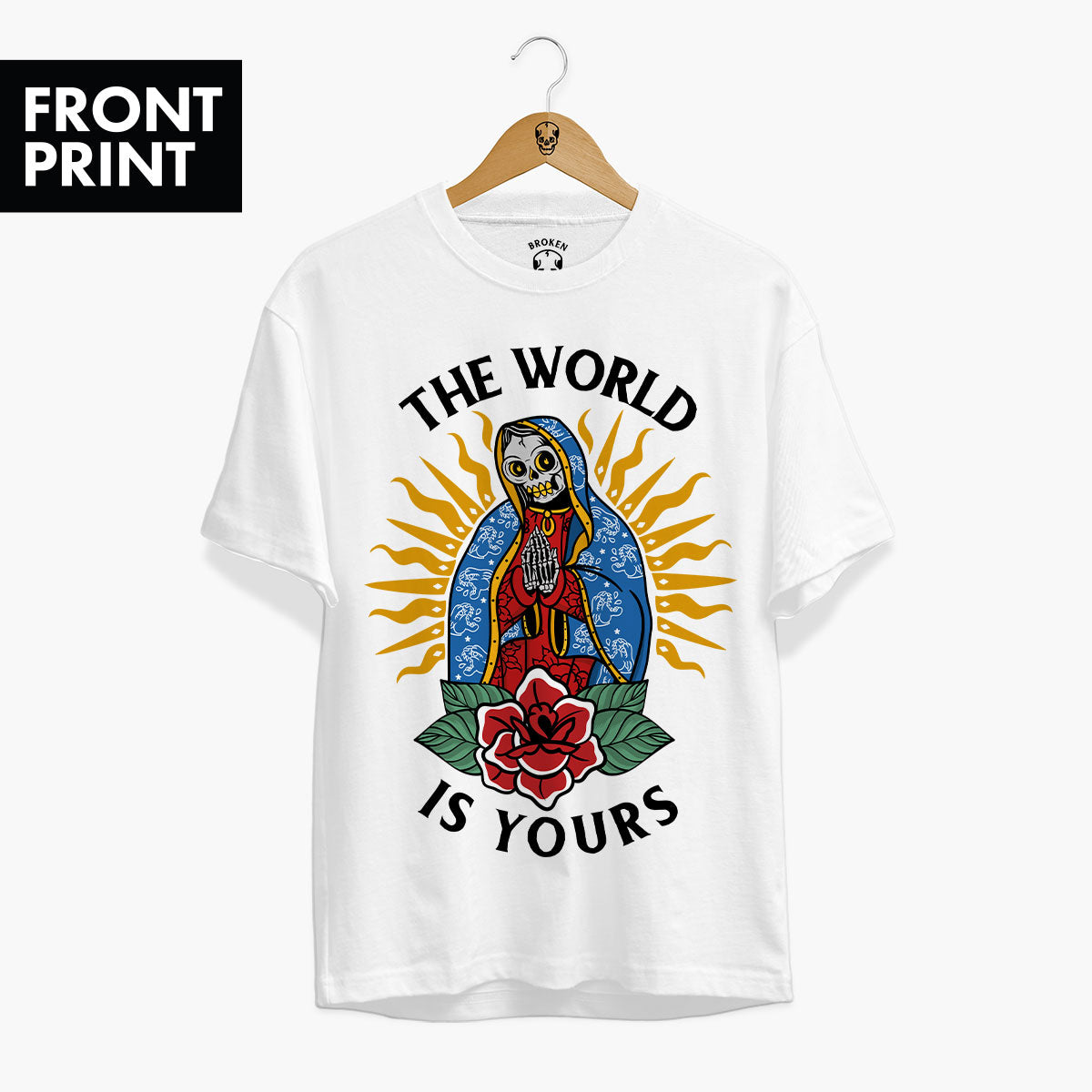 The World Is Yours T-shirt (Unisex)-Tattoo Clothing, Tattoo T-Shirt, N03-Broken Society