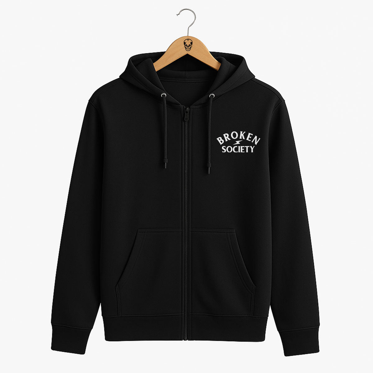 Thick Thighs Thin Patience Zip-Up Hoodie (Unisex)-Tattoo Clothing, Tattoo Zip-Up Hoodie, JH050-Broken Society