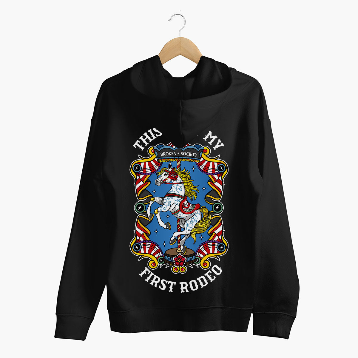 This Ain't My First Rodeo Hoodie (Unisex)-Tattoo Clothing, Tattoo Hoodie, JH001-Broken Society