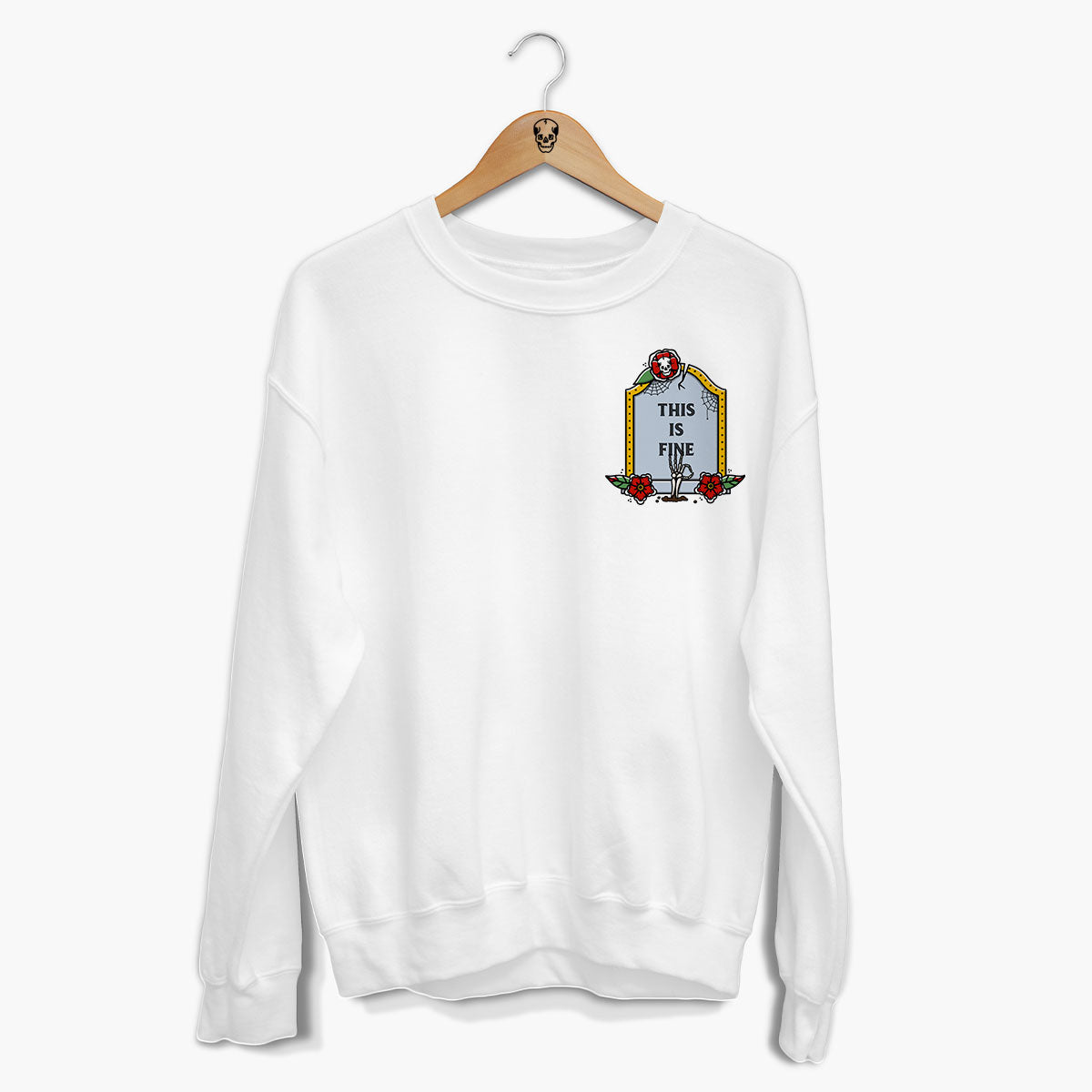 This Is Fine Sweatshirt (Unisex)-Tattoo Clothing, Tattoo Sweatshirt, JH030-Broken Society