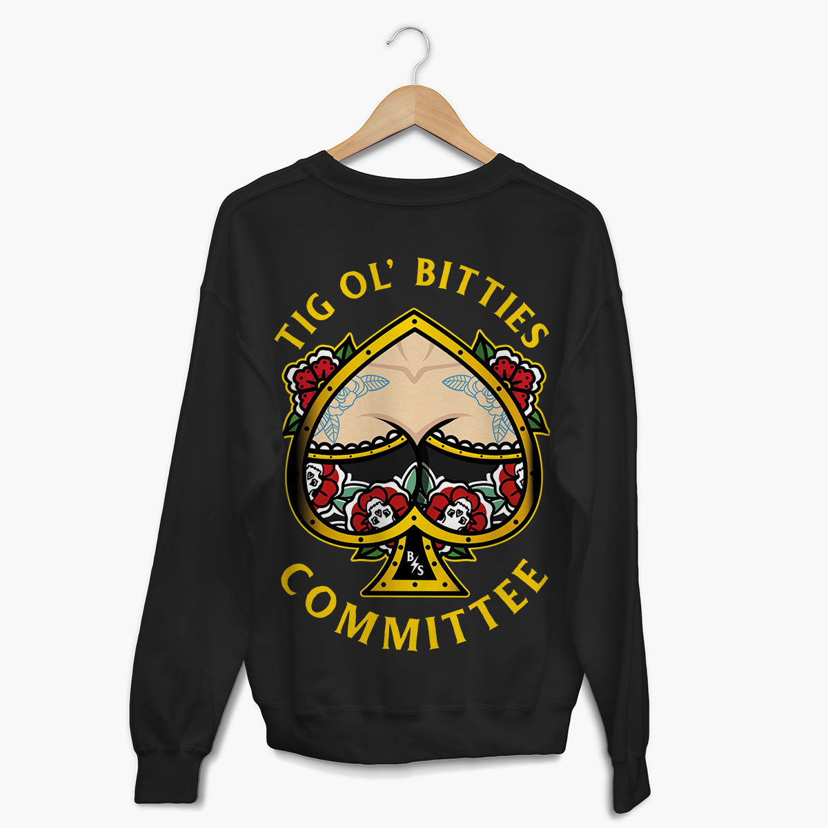 Tig Ol' Bitties Sweatshirt (Unisex)-Tattoo Clothing, Tattoo Sweatshirt, JH030-Broken Society
