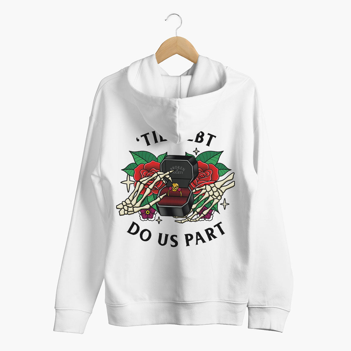 'Til Debt Do Us Part Hoodie (Unisex)-Tattoo Clothing, Tattoo Hoodie, JH001-Broken Society