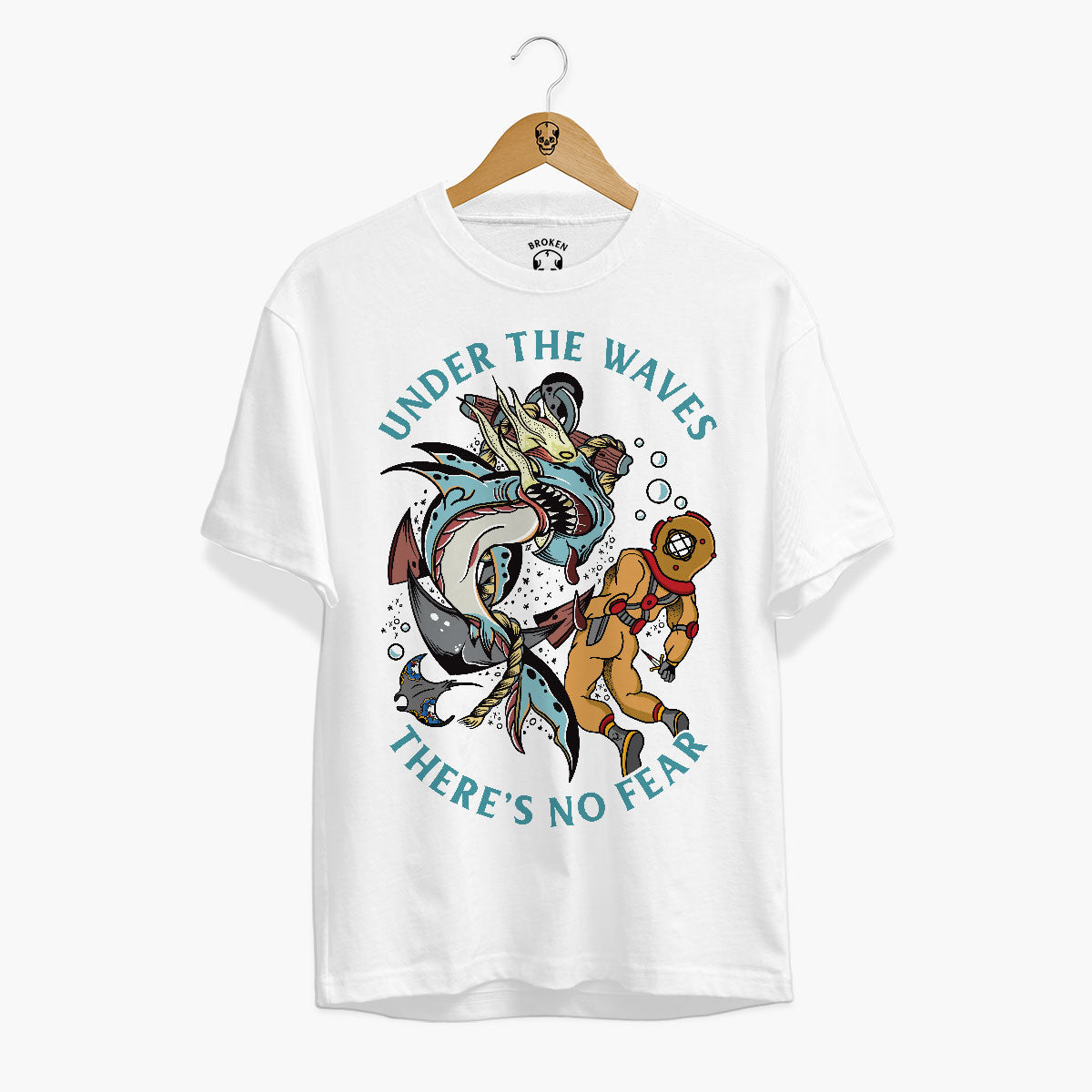 Under The Waves T-Shirt (Unisex)-Tattoo Clothing, Tattoo T-Shirt, EP01-Broken Society