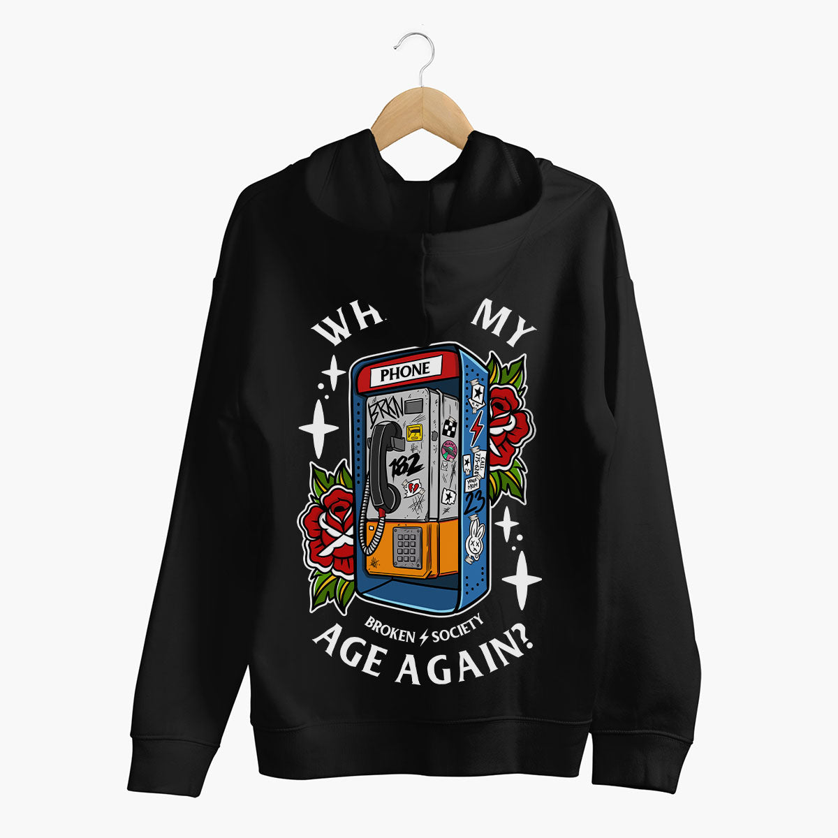 What's My Age Again Hoodie (Unisex)-Tattoo Clothing, Tattoo Hoodie, JH001-Broken Society