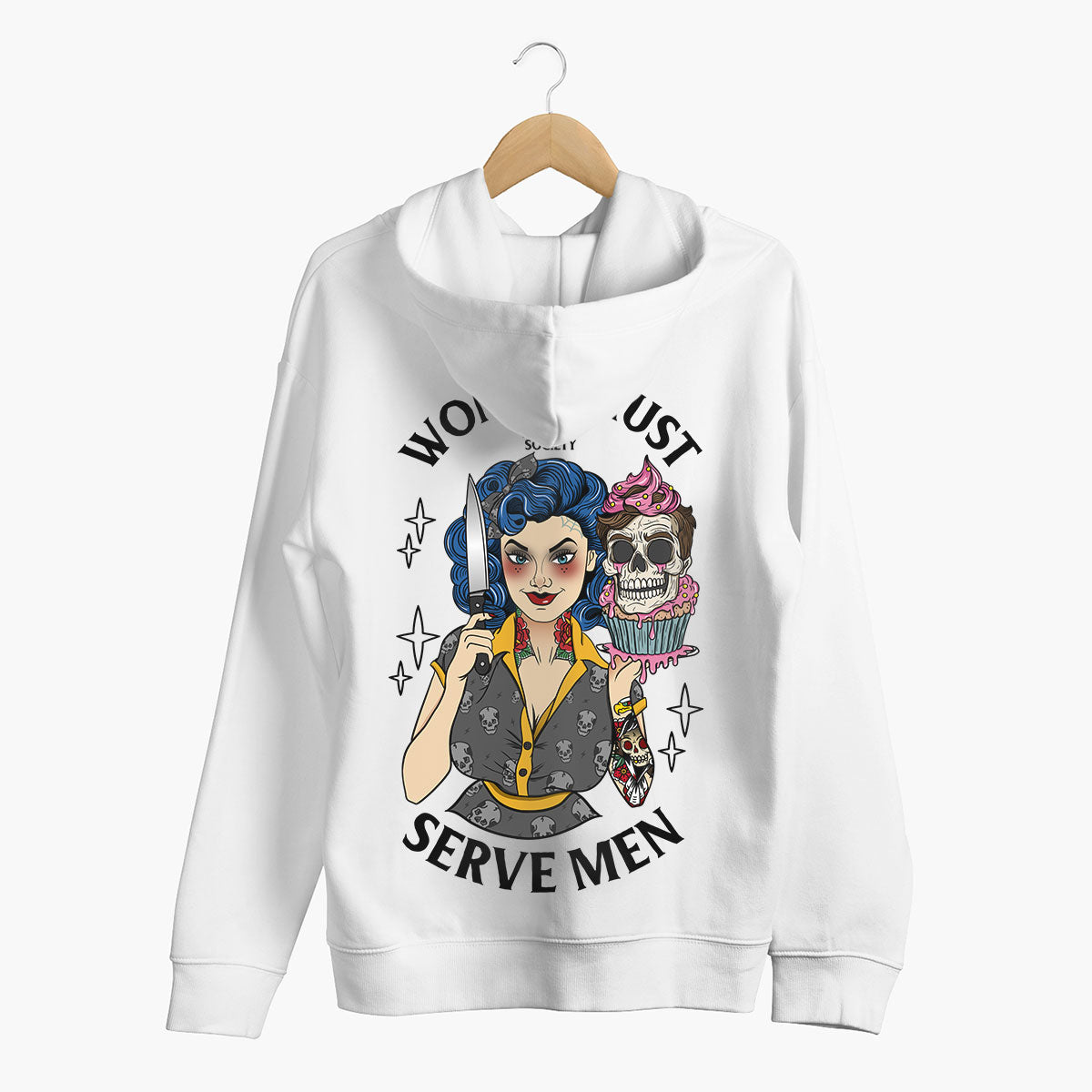 Women Must Serve Hoodie (Unisex)-Tattoo Clothing, Tattoo Hoodie, JH001-Broken Society