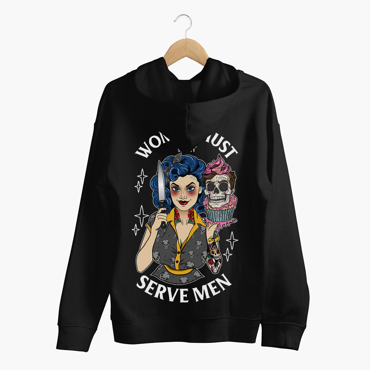 Women Must Serve Hoodie (Unisex)-Tattoo Clothing, Tattoo Hoodie, JH001-Broken Society
