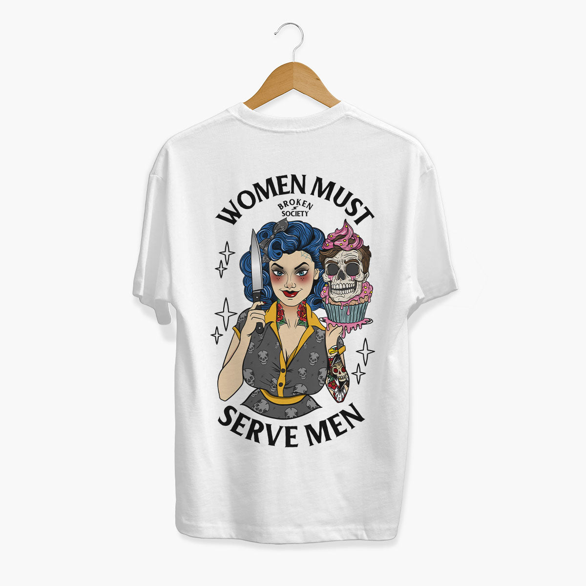 Women Must Serve T-Shirt (Unisex)-Tattoo Clothing, Tattoo T-Shirt, EP01-Broken Society