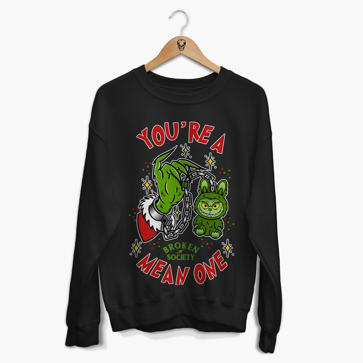 You're A Mean One Christmas Jumper (Unisex)-Tattoo Clothing, Tattoo Sweatshirt, JH030-Broken Society