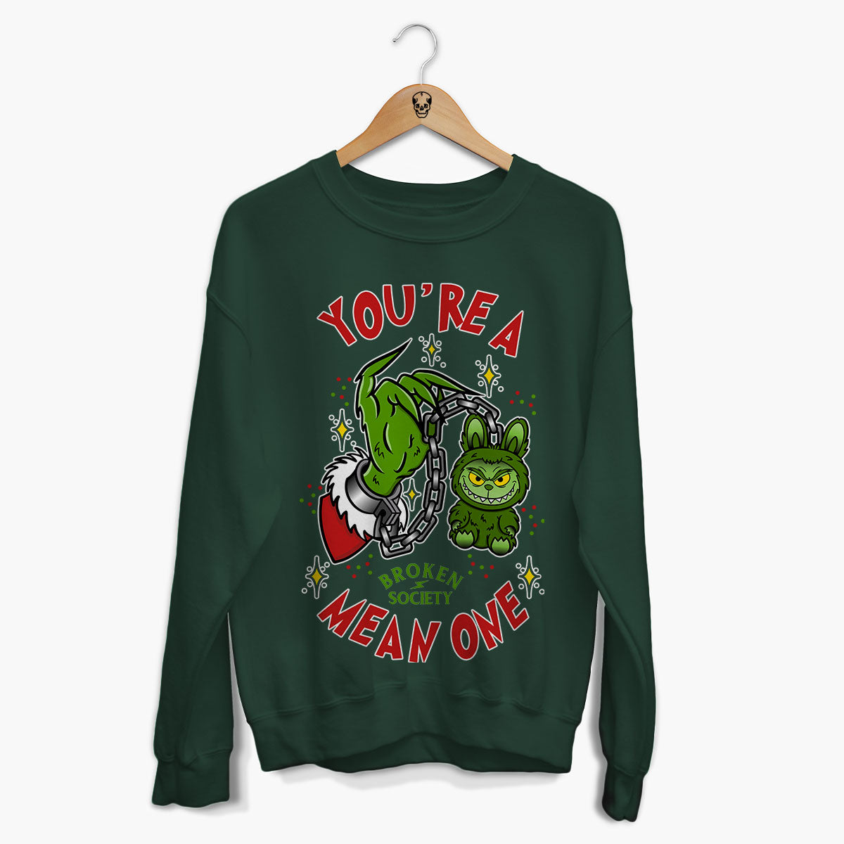 You're A Mean One Christmas Jumper (Unisex)-Tattoo Clothing, Tattoo Sweatshirt, JH030-Broken Society