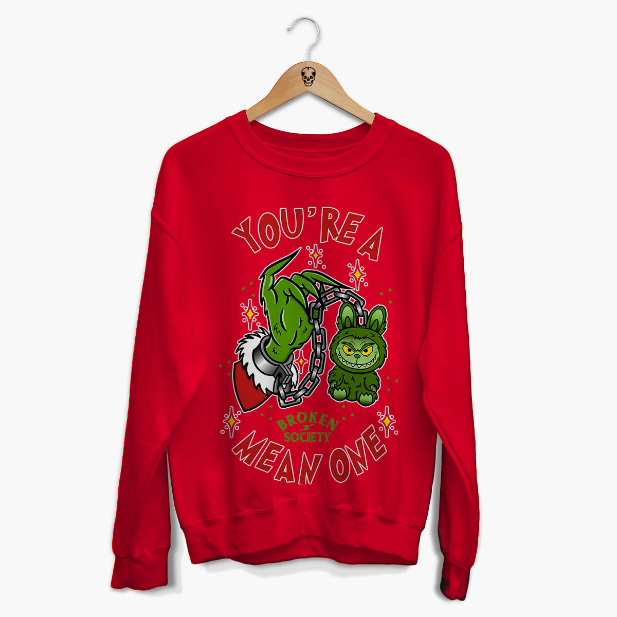 You're A Mean One Christmas Jumper (Unisex)-Tattoo Clothing, Tattoo Sweatshirt, JH030-Broken Society