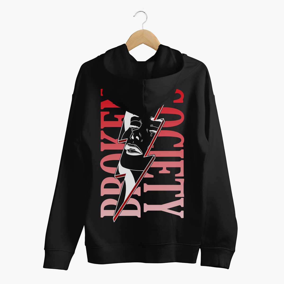 Crying Lightning Hoodie (Unisex)-Tattoo Clothing, Tattoo Hoodie, JH001-Broken Society