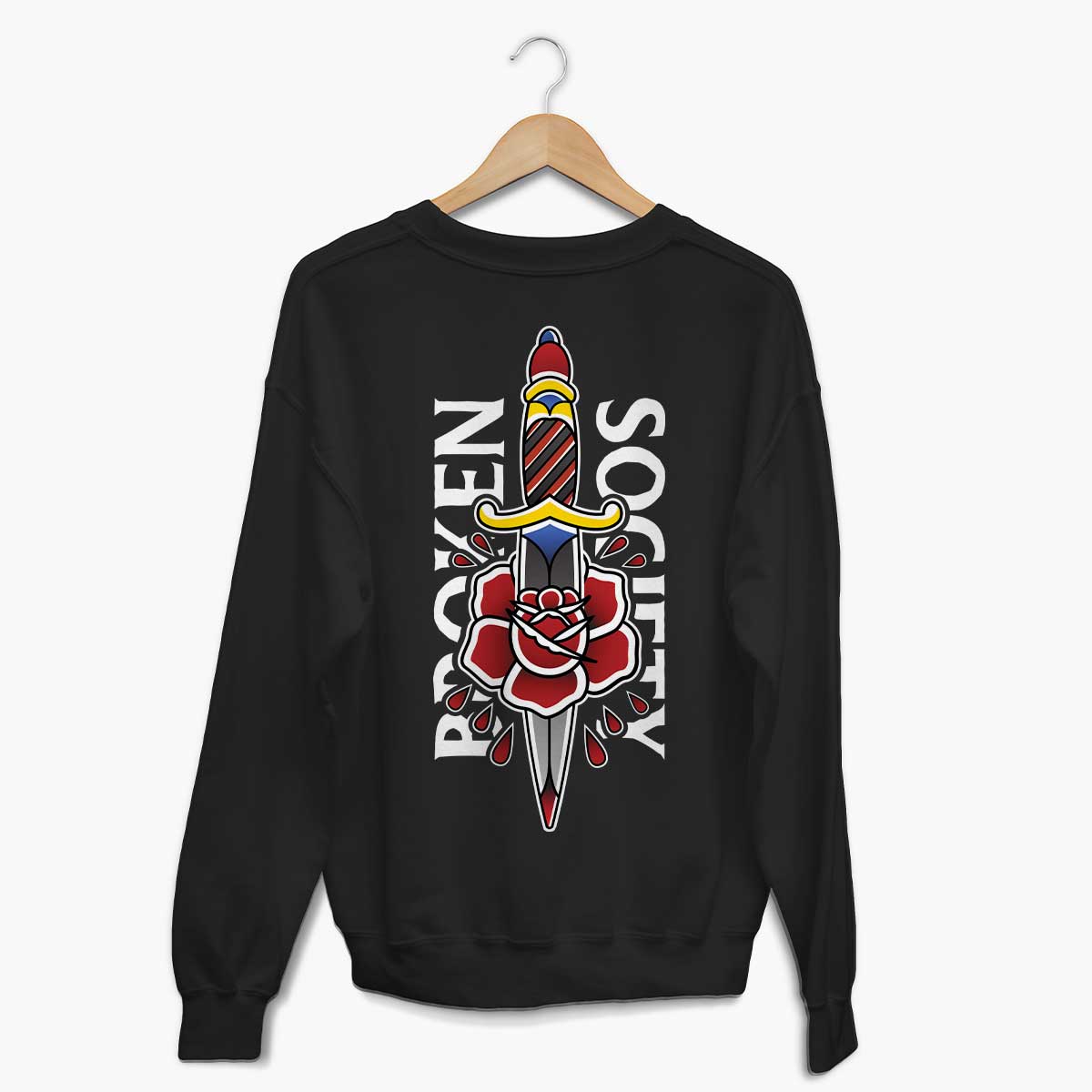 Dagger Sweatshirt (Unisex)-Tattoo Clothing, Tattoo Sweatshirt, JH030-Broken Society