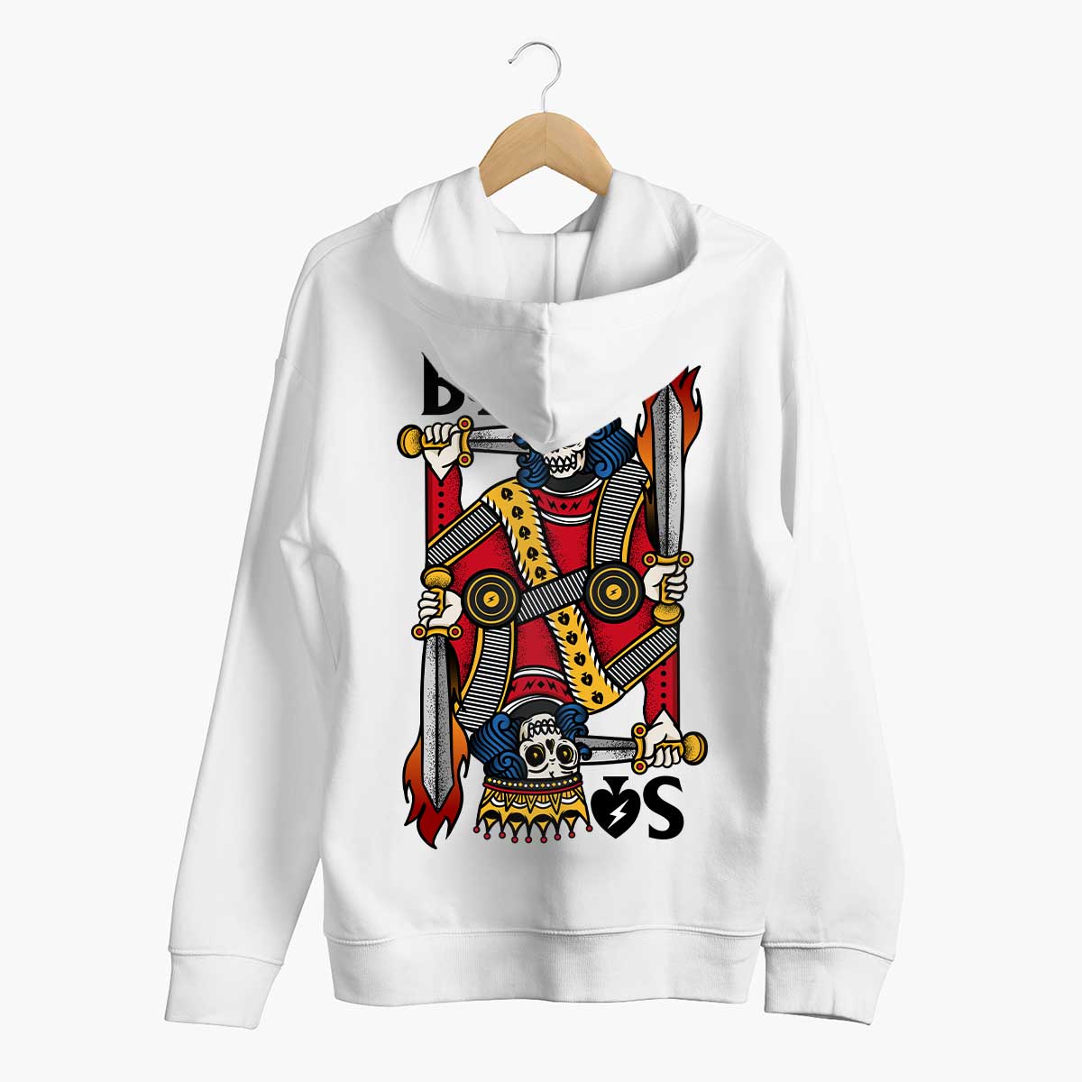 King Of Spades Hoodie (Unisex)-Tattoo Clothing, Tattoo Hoodie, JH001-Broken Society