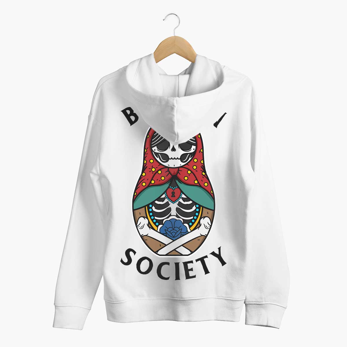 Russian Doll Hoodie (Unisex)-Tattoo Clothing, Tattoo Hoodie, JH001-Broken Society