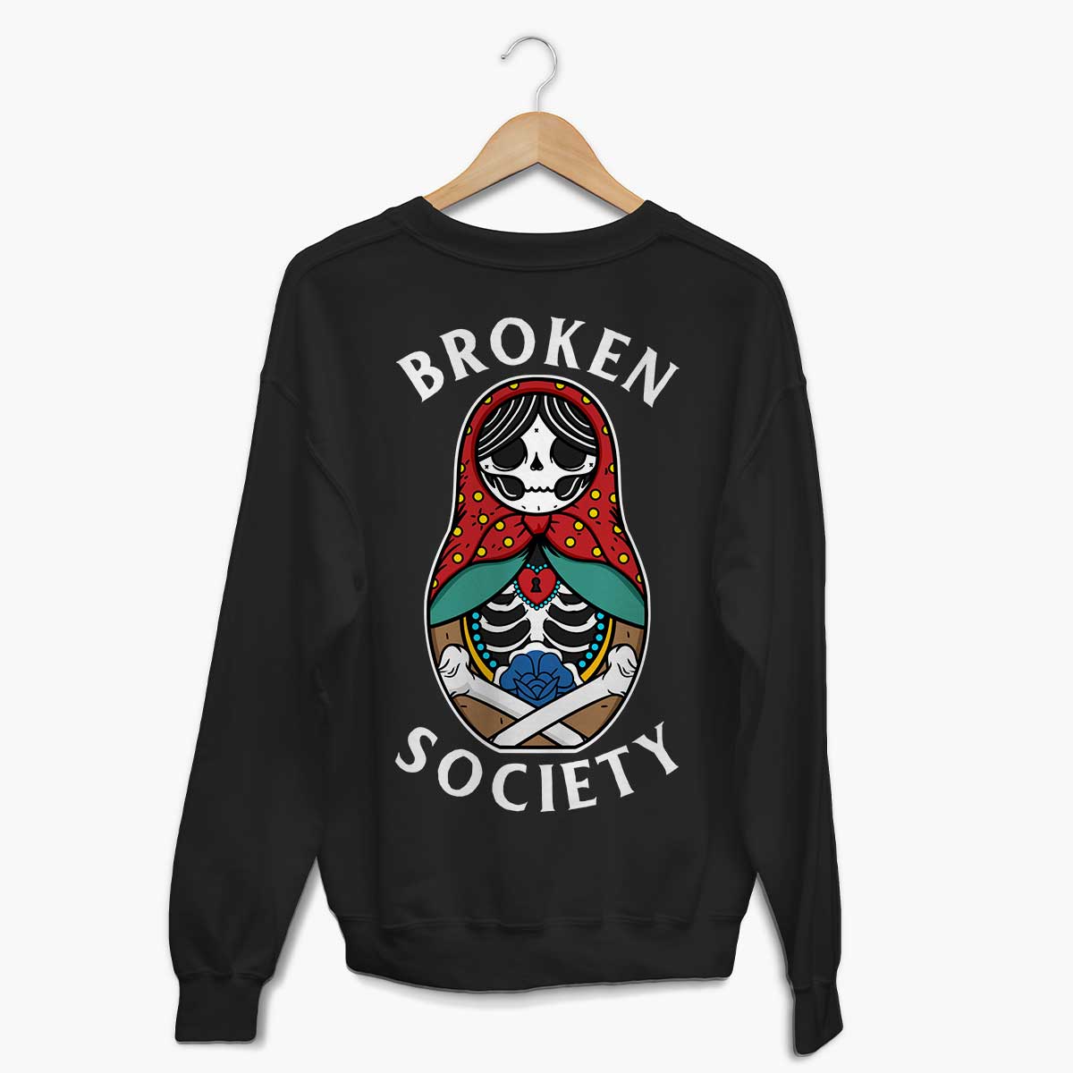 Russian Doll Sweatshirt (Unisex)-Tattoo Clothing, Tattoo Sweatshirt, JH030-Broken Society