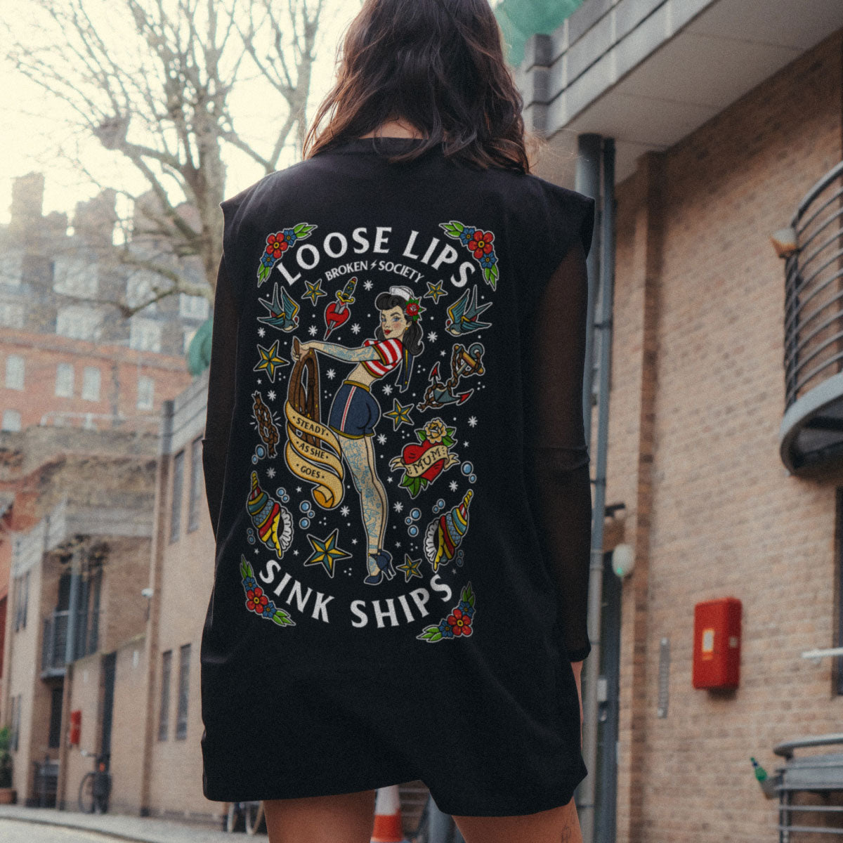 Loose Lips Sink Ships Sleeveless T-Shirt (Unisex)