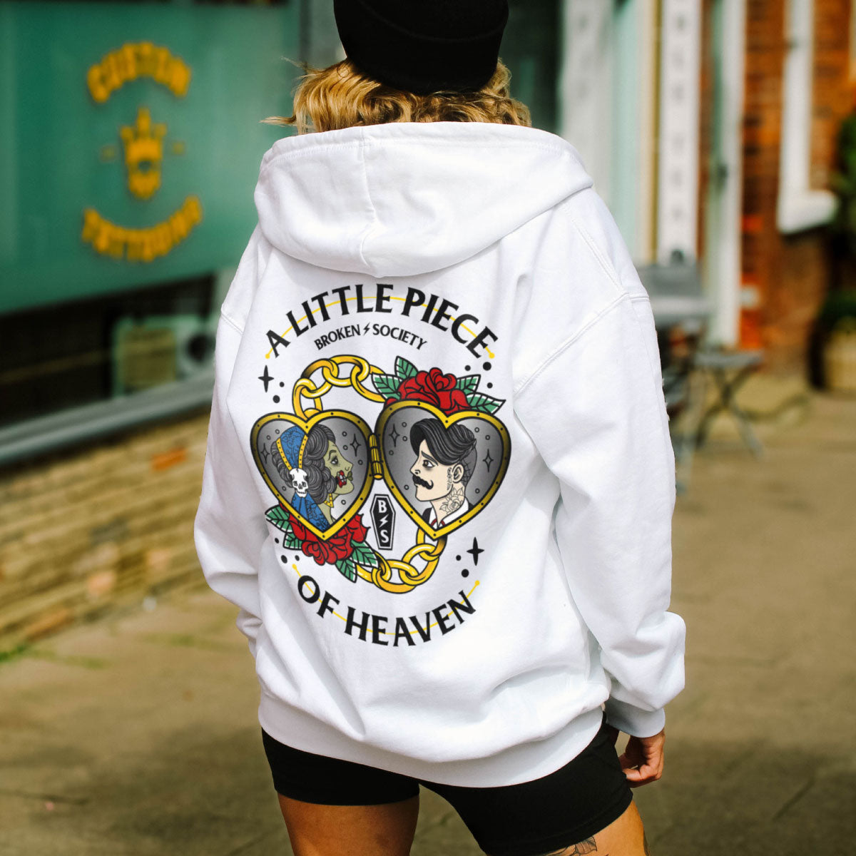 A Little Piece Of Heaven Hoodie (Unisex)-Tattoo Clothing, Tattoo Hoodie, JH001-Broken Society