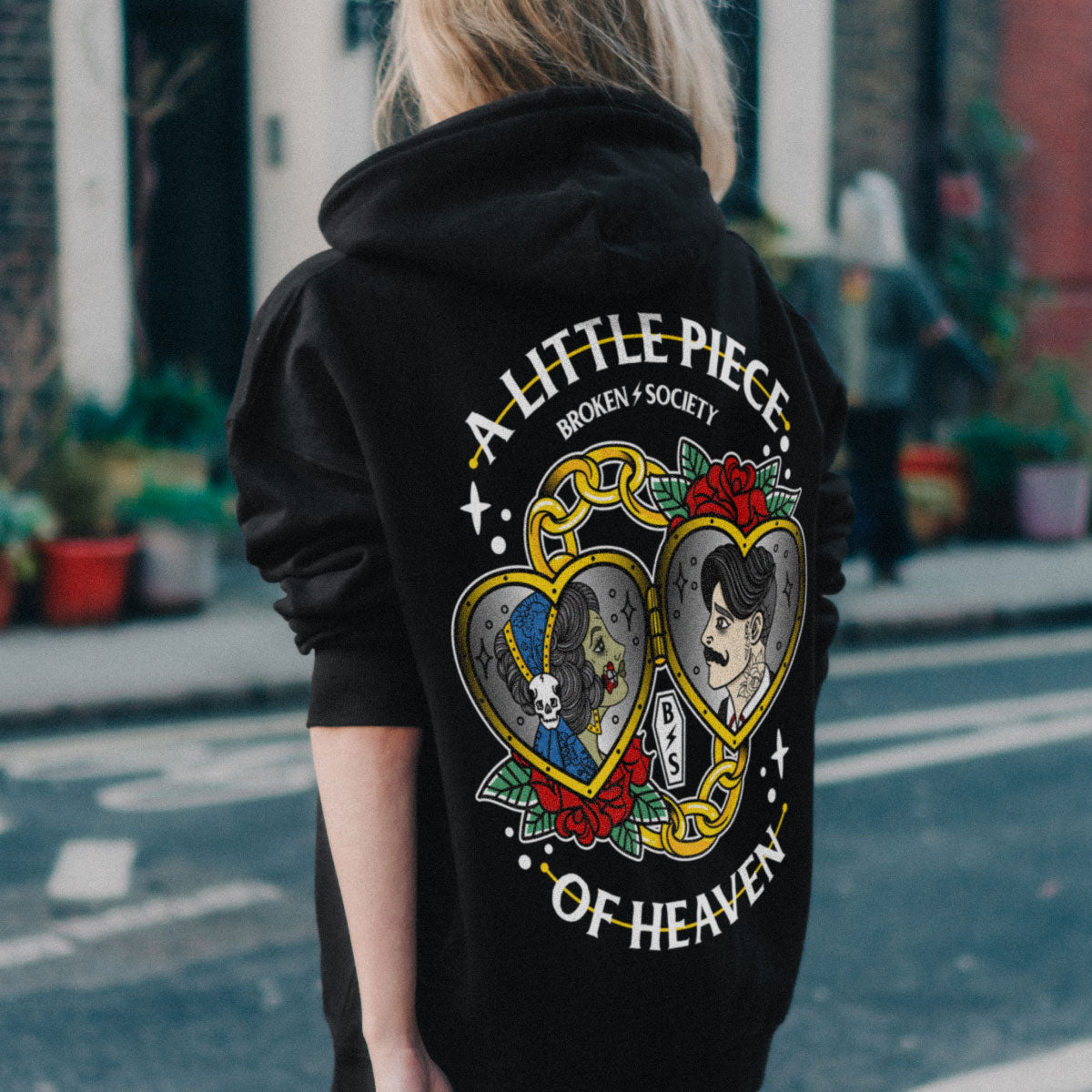 A Little Piece Of Heaven Hoodie (Unisex)-Tattoo Clothing, Tattoo Hoodie, JH001-Broken Society