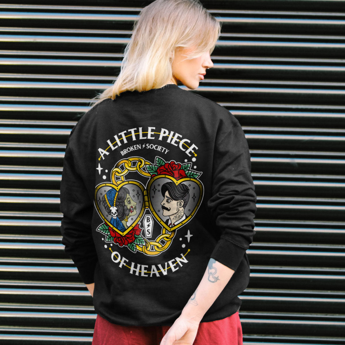 A Little Piece Of Heaven Sweatshirt (Unisex)-Tattoo Clothing, Tattoo Sweatshirt, JH030-Broken Society