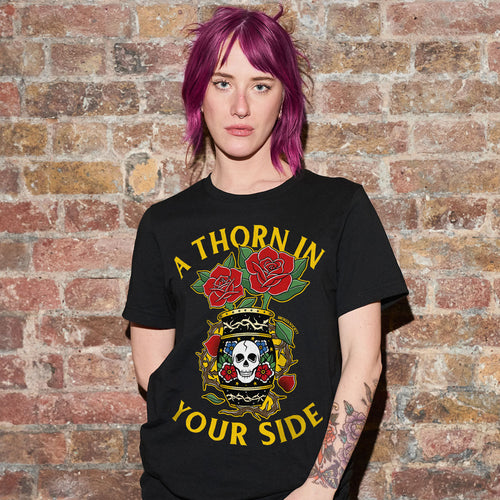 A Thorn In Your Side T-shirt (Unisex)-Tattoo Clothing, Tattoo T-Shirt, N03-Broken Society