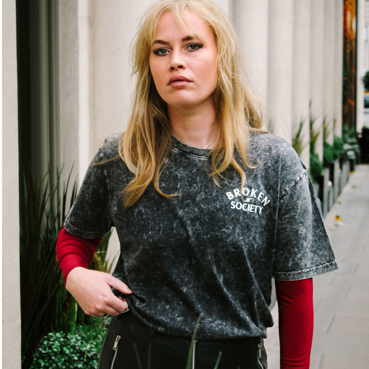 Acid Wash T-Shirt (Unisex)-Tattoo Clothing, Tattoo T-Shirt, EP01-Broken Society