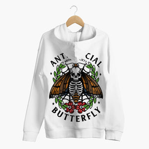 Anti-Social Butterfly Hoodie (Unisex)-Tattoo Clothing, Tattoo Hoodie, JH001-Broken Society