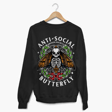 Laden Sie das Bild in den Galerie-Viewer, Anti-Social Butterfly Sweatshirt (Unisex)-Tattoo Clothing, Tattoo Sweatshirt, JH030-Broken Society