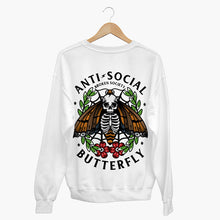 Laden Sie das Bild in den Galerie-Viewer, Anti-Social Butterfly Sweatshirt (Unisex)-Tattoo Clothing, Tattoo Sweatshirt, JH030-Broken Society