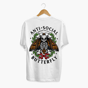 Anti-Social Butterfly T-shirt (Unisex)-Tattoo Clothing, Tattoo T-Shirt, EP01-Broken Society