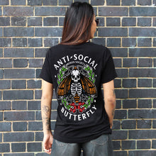 Cargar imagen en el visor de la galería, Anti-Social Butterfly T-shirt (Unisex)-Tattoo Clothing, Tattoo T-Shirt, EP01-Broken Society