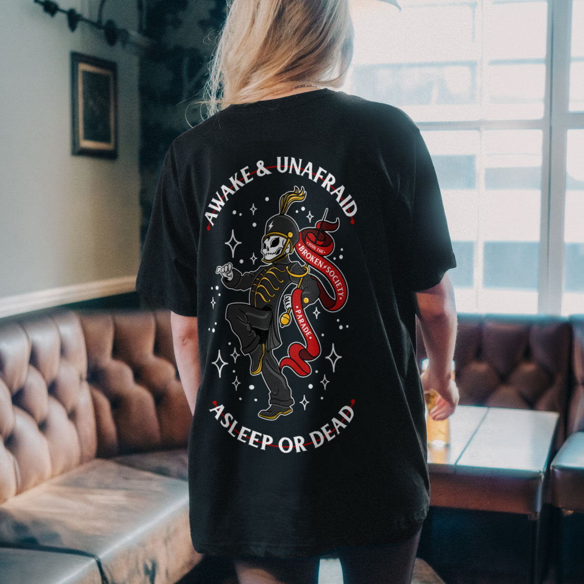 Awake And Unafraid T-Shirt (Unisex)-Tattoo Clothing, Tattoo T-Shirt, EP01-Broken Society