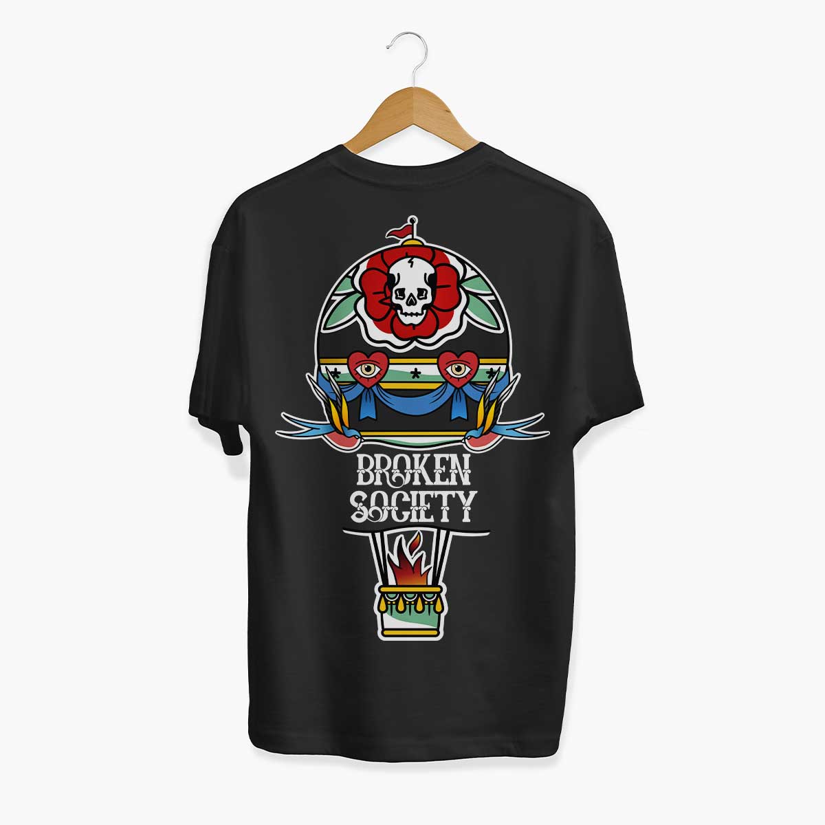 Balloon T-Shirt (Unisex)-Tattoo Clothing, Tattoo T-Shirt, N03-Broken Society