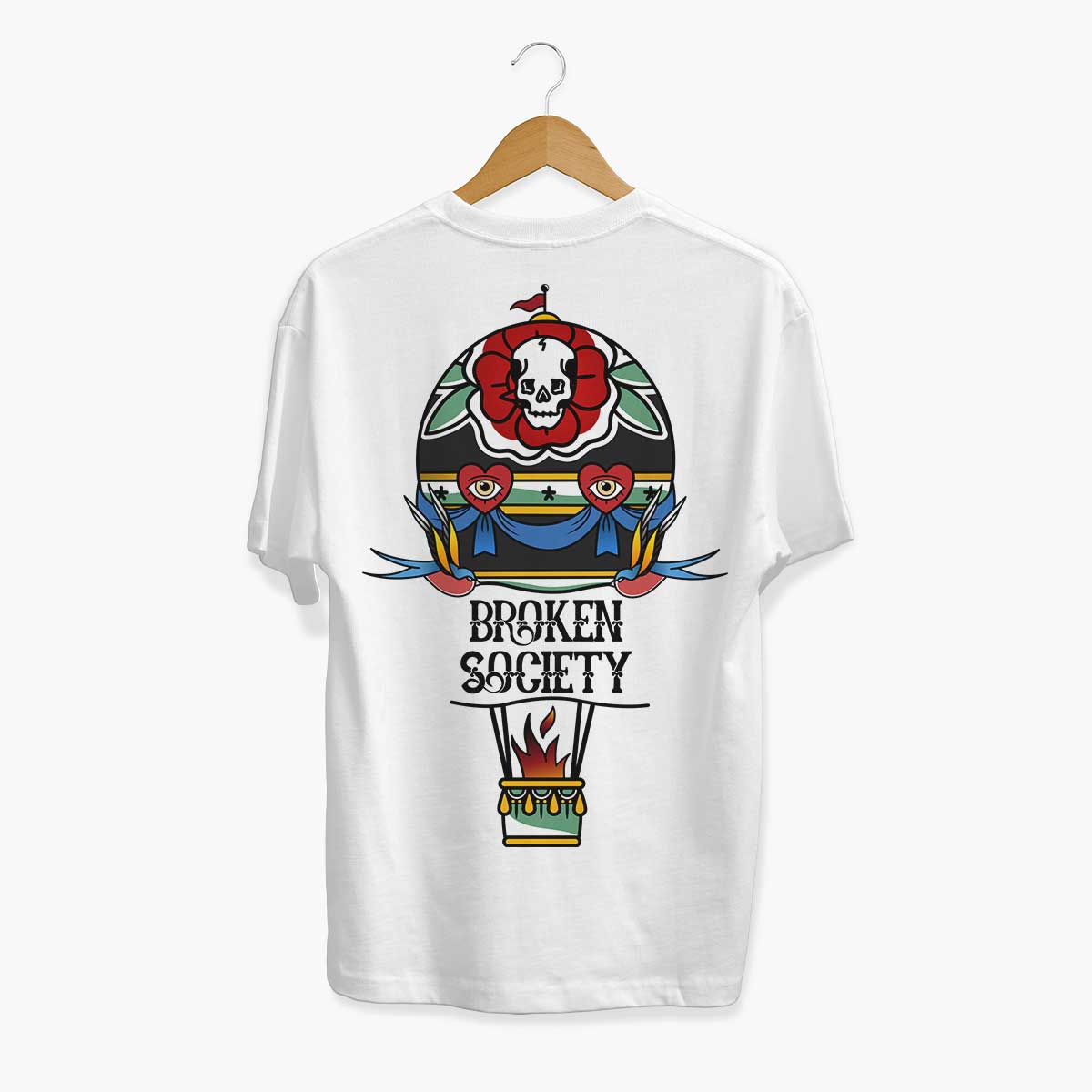 Balloon T-Shirt (Unisex)-Tattoo Clothing, Tattoo T-Shirt, N03-Broken Society