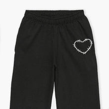 Laden Sie das Bild in den Galerie-Viewer, Barbed Wire Heart Embroidered Joggers (Unisex)-Tattoo Clothing, Tattoo Joggers, JH072-Broken Society