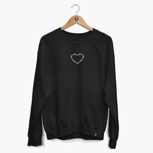 Barbed Wire Heart Embroidered Sweatshirt (Unisex)-Tattoo Clothing, Tattoo Sweatshirt, JH030-Broken Society