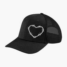 Load image into Gallery viewer, Barbed Wire Heart Embroidered Trucker Cap-Tattoo Clothing, Tattoo Accessories, Tattoo Gift, Tattoo Trucker Cap,BB646-Broken Society