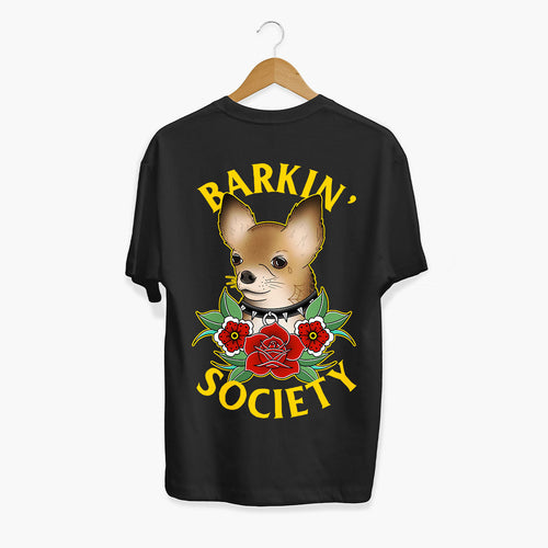 Barkin' Society Chihuahua T-shirt (Unisex)-Tattoo Clothing, Tattoo T-Shirt, N03-Broken Society