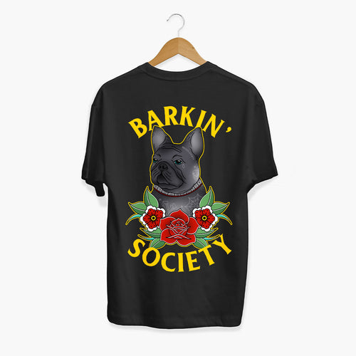 Barkin' Society Frenchie T-shirt (Unisex)-Tattoo Clothing, Tattoo T-Shirt, N03-Broken Society