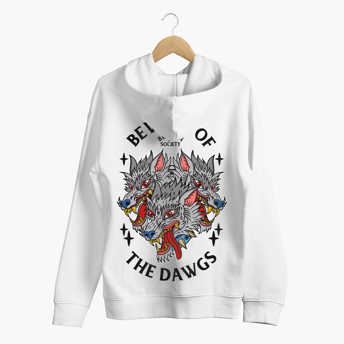 Beware Of The Dawgs Hoodie (Unisex)-Tattoo Clothing, Tattoo Hoodie, JH001-Broken Society