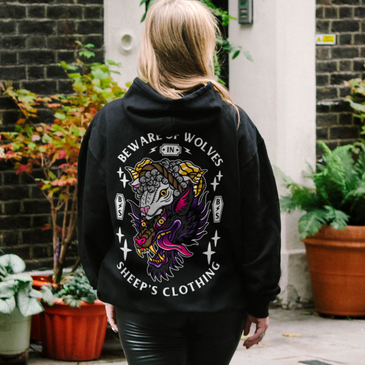Beware Of Wolves Hoodie (Unisex)-Tattoo Clothing, Tattoo Hoodie, JH001-Broken Society