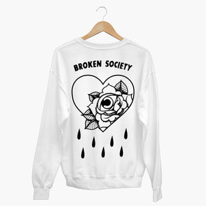 Bleeding Heart Sweatshirt (Unisex)-Tattoo Clothing, Tattoo Sweatshirt, JH030-Broken Society