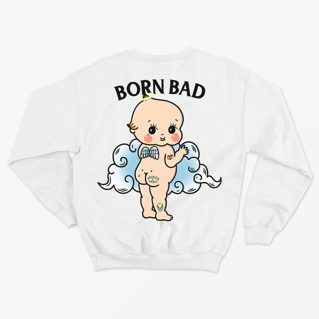 Born Bad Angel Kids Sweatshirt (Unisex)-Broken Society