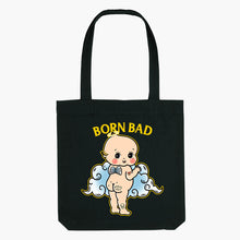 Load image into Gallery viewer, Born Bad Angel Strong-As-Hell Tote Bag-Tattoo Apparel, Tattoo Accessories, Tattoo Gift, Tattoo Tote Bag-Broken Society