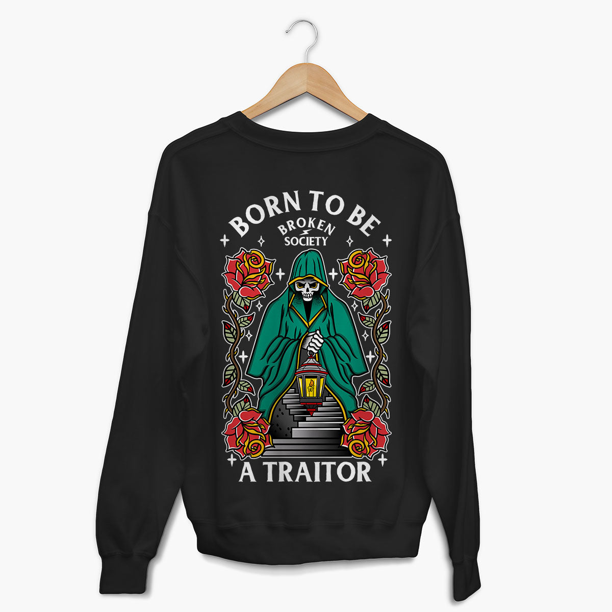 Born To Be A Traitor Sweatshirt (Unisex)-Tattoo Clothing, Tattoo Sweatshirt, JH030-Broken Society