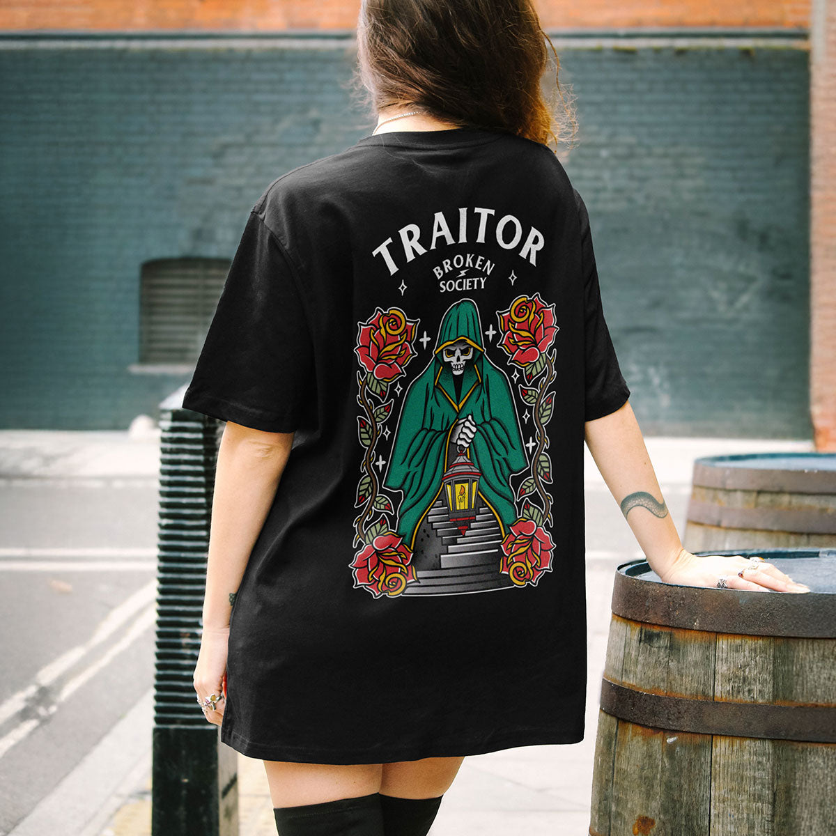 Born To Be A Traitor T-Shirt (Unisex)-Tattoo Clothing, Tattoo T-Shirt, EP01-Broken Society