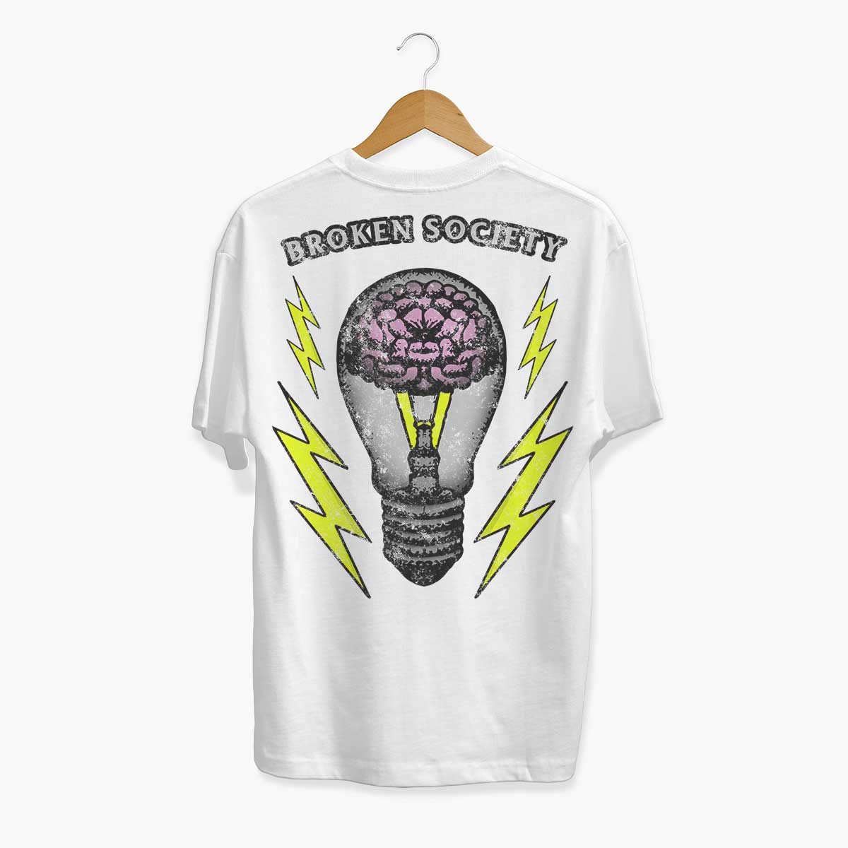 Brain Storm T-Shirt (Unisex)-Tattoo Clothing, Tattoo T-Shirt, N03-Broken Society