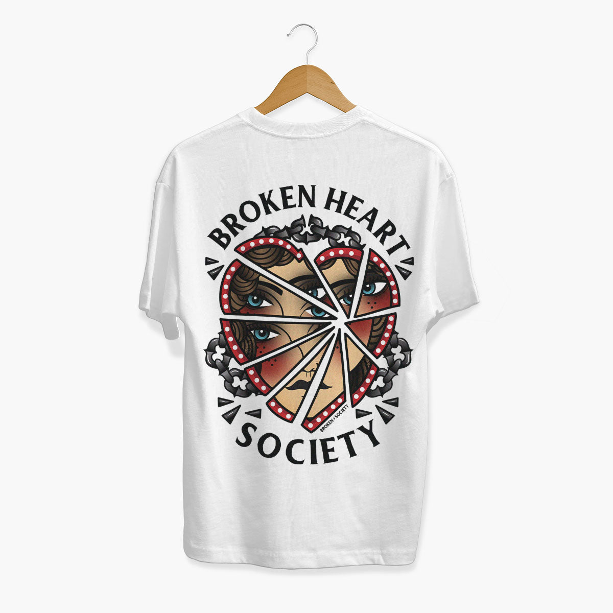Broken Heart Society T-shirt (Unisex)-Tattoo Clothing, Tattoo T-Shirt, EP01-Broken Society