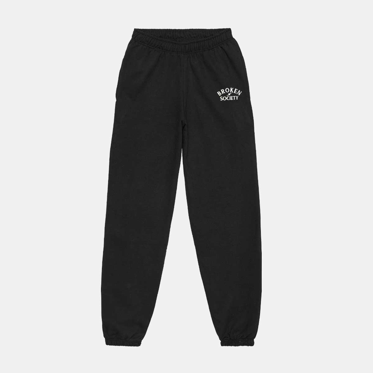 Broken Society Embroidered Joggers (Unisex)-Tattoo Clothing, Tattoo Joggers, JH072-Broken Society