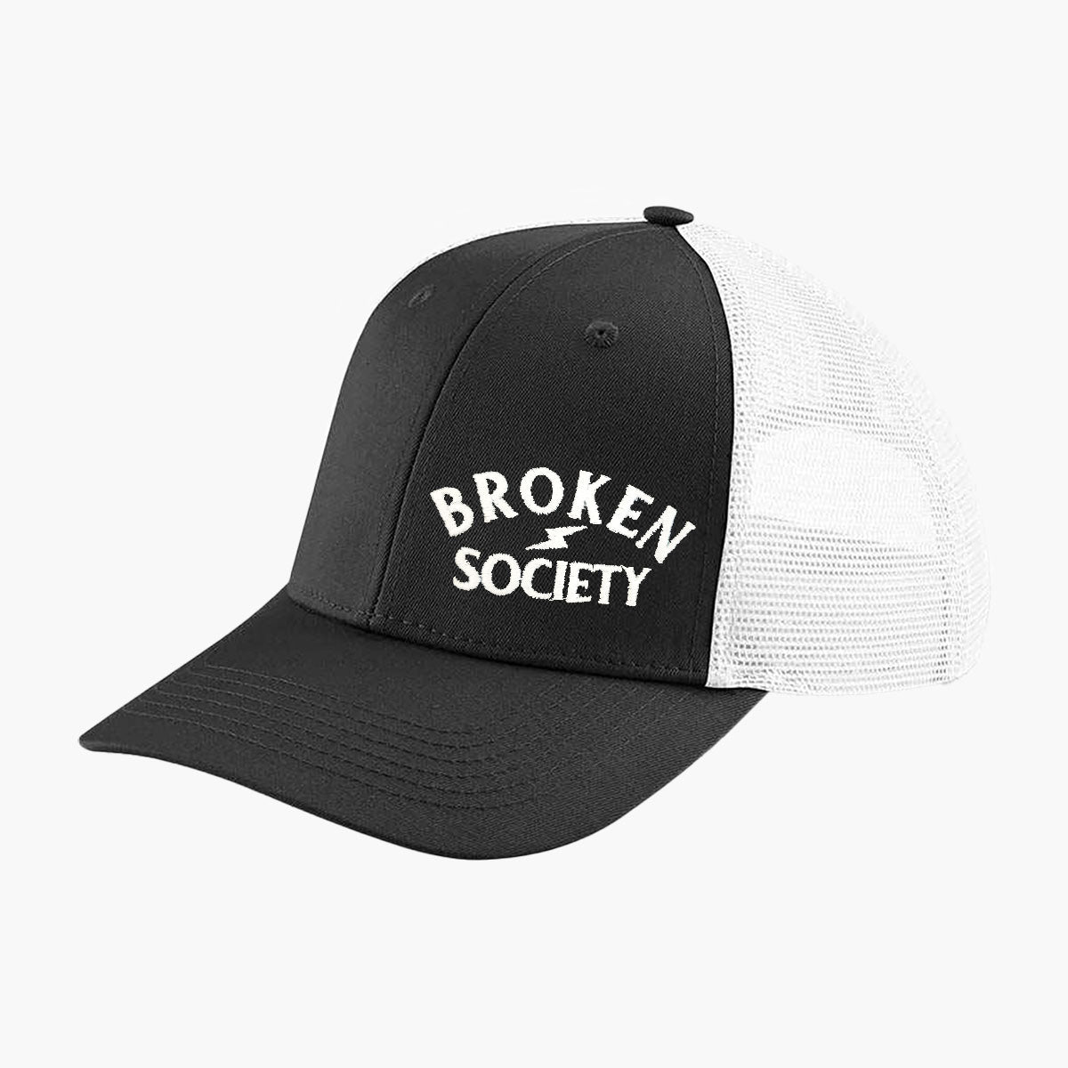 Broken Society Embroidered Trucker Cap-Tattoo Clothing, Tattoo Accessories, Tattoo Gift, Tattoo Trucker Cap,BB646-Broken Society