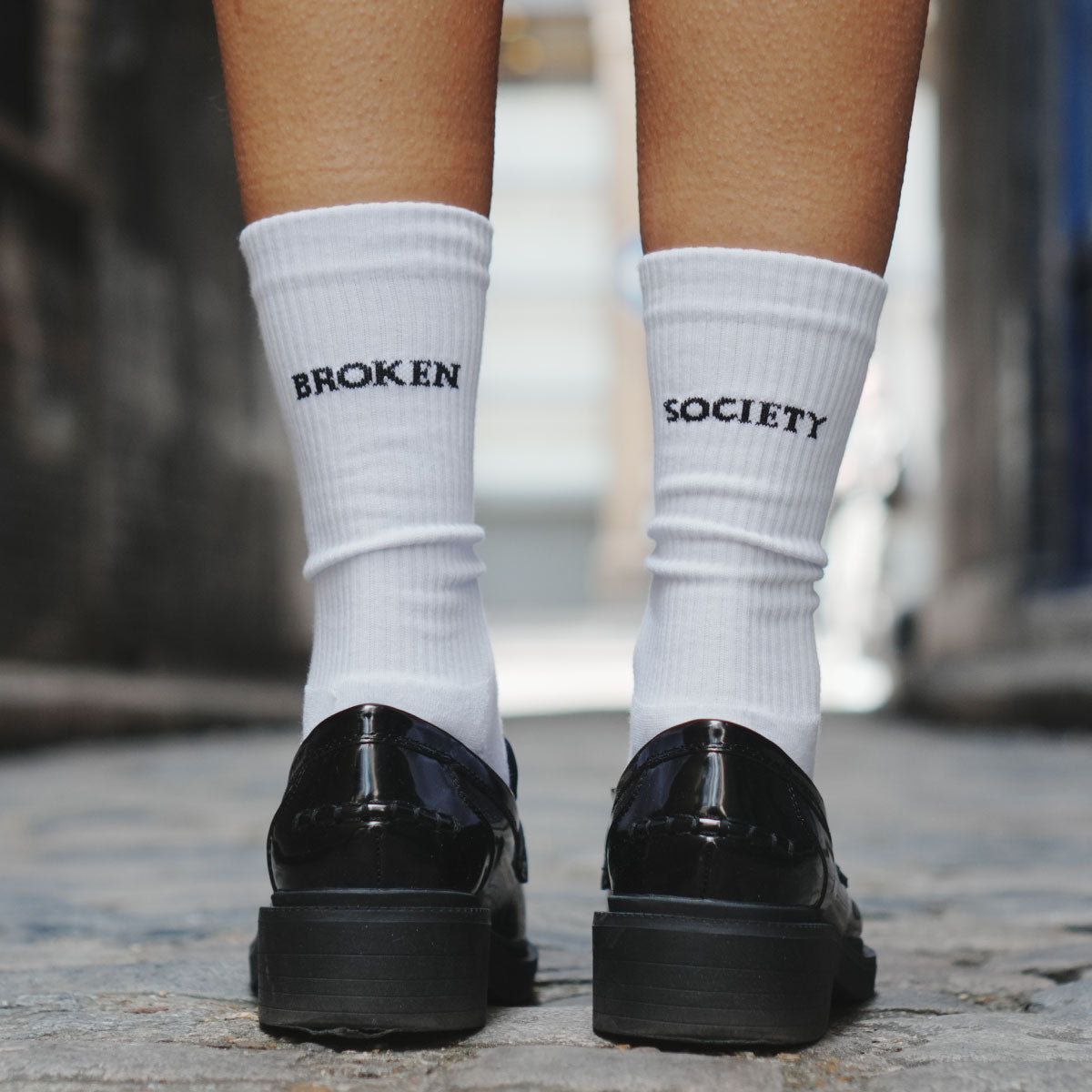 Broken Society Skull Socks (Unisex)-Tattoo Apparel, Tattoo Accessories, Tattoo Gift, Tattoo Socks-Broken Society